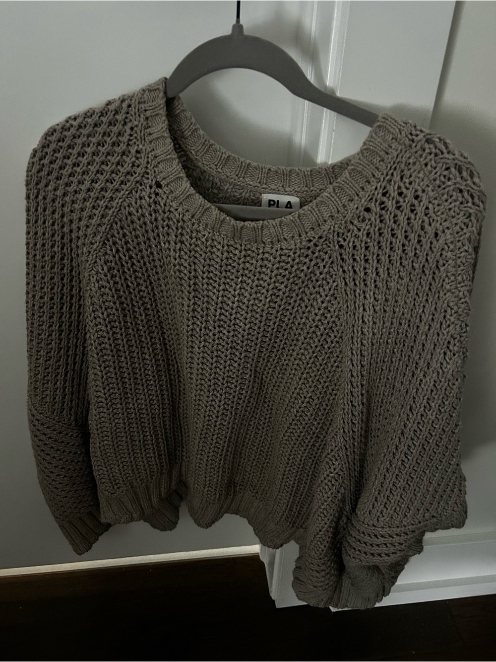 Planet by Lauren G Women’s Chunky Knit Grey Sweater
